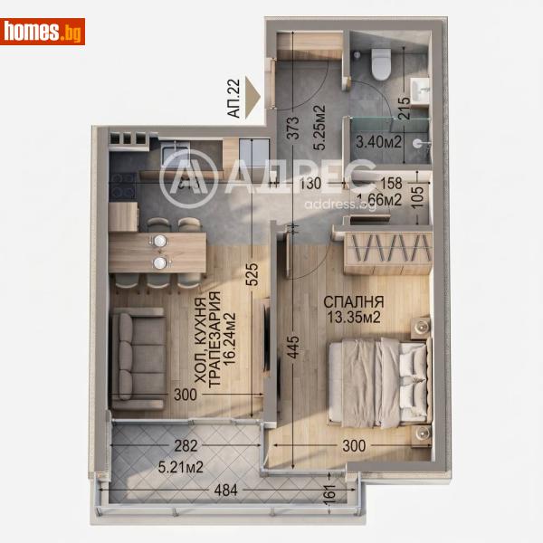 Двустаен, 64m² - София, София - град - Апартамент за продажба - АДРЕС НЕДВИЖИМИ ИМОТИ - 120717032