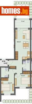 Тристаен, 90m² - Апартамент за продажба - 120731499