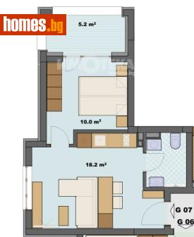 Двустаен, 51m² - Апартамент за продажба - 120731519