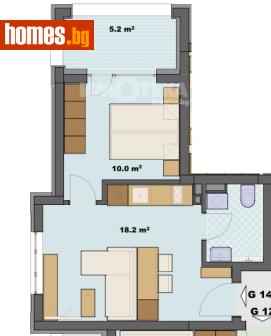 Двустаен, 51m² - Апартамент за продажба - 120731570