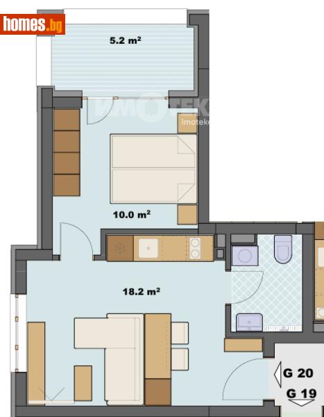 Двустаен, 51m² - Гр.Созопол, Бургас - Апартамент за продажба - ИМОТЕКА АД - 120731630
