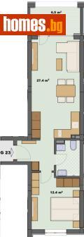 Двустаен, 66m² - Апартамент за продажба - 120731660
