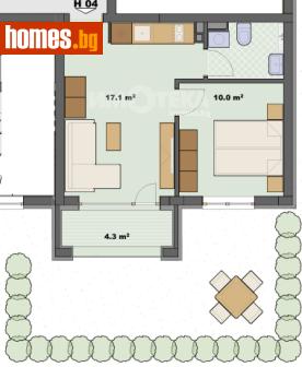 Двустаен, 47m² - Апартамент за продажба - 120731700