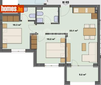 Тристаен, 73m² - Апартамент за продажба - 120731710