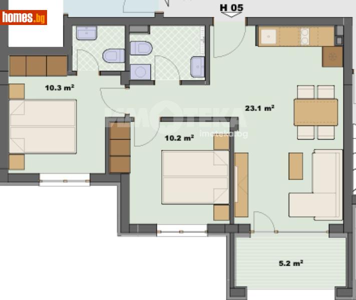 Тристаен, 73m² - Гр.Созопол, Бургас - Апартамент за продажба - ИМОТЕКА АД - 120731710