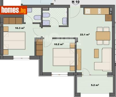 Тристаен, 73m² - Апартамент за продажба - 120731740