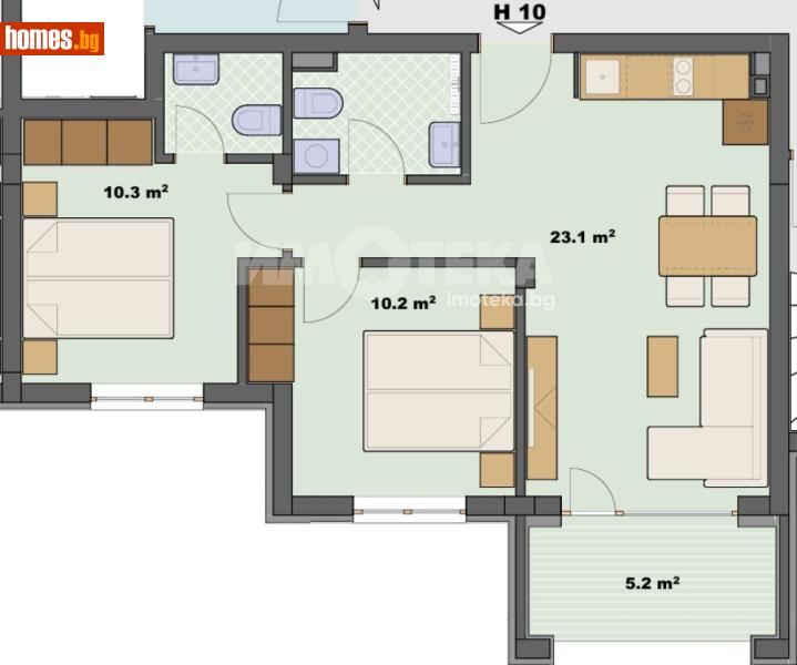 Тристаен, 73m² - Гр.Созопол, Бургас - Апартамент за продажба - ИМОТЕКА АД - 120731740