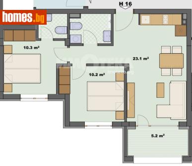Тристаен, 73m² - Апартамент за продажба - 120731770