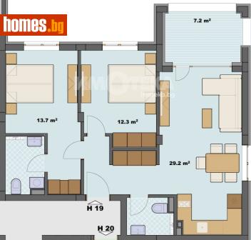 Тристаен, 92m² - Апартамент за продажба - 120731800