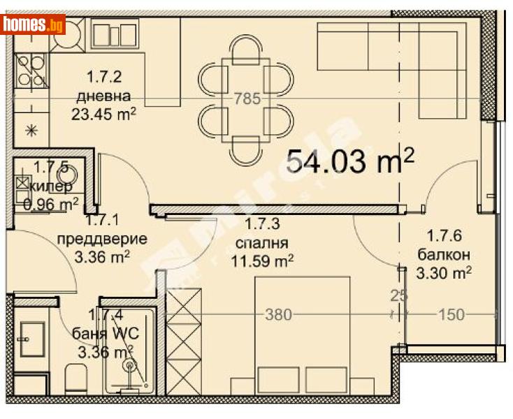 Двустаен, 65m² - Кв. Владиславово, Варна - Апартамент за продажба - МИРЕЛА - 120748674