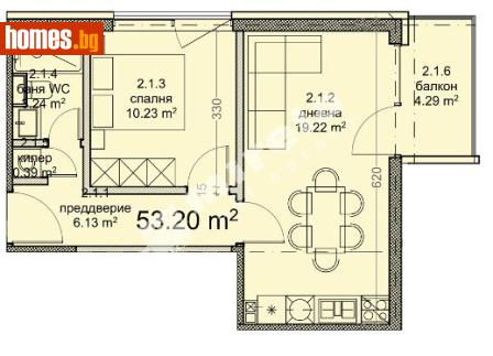 Двустаен, 63m² - Апартамент за продажба - 120748692