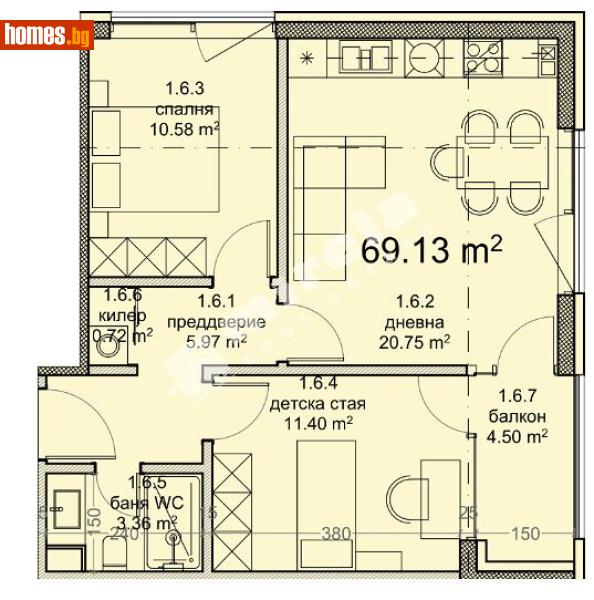 Тристаен, 82m² - Кв. Владиславово, Варна - Апартамент за продажба - МИРЕЛА - 120748695