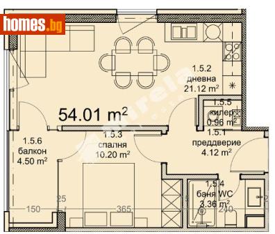 Двустаен, 63m² - Апартамент за продажба - 120748696