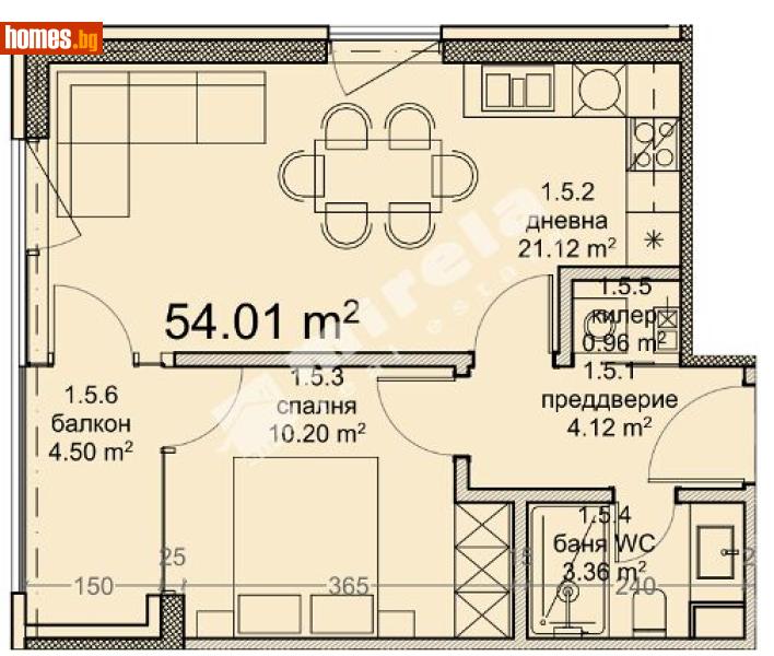Двустаен, 63m² - Кв. Владиславово, Варна - Апартамент за продажба - МИРЕЛА - 120748696
