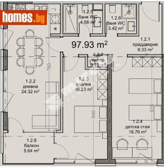 Тристаен, 116m² - Апартамент за продажба - 120748699