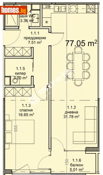 Двустаен, 91m² - Кв. Владиславово, Варна - Апартамент за продажба - МИРЕЛА - 120748700