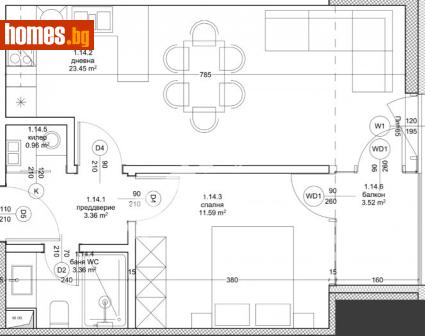 Двустаен, 65m² - Апартамент за продажба - 120748707