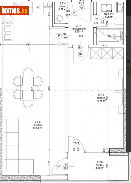 Двустаен, 83m² - Кв. Владиславово, Варна - Апартамент за продажба - МИРЕЛА - 120748719