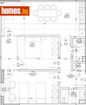 Тристаен, 96m² - Апартамент за продажба - 120748726