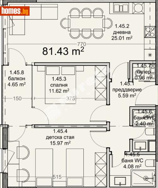Тристаен, 96m² - Кв. Владиславово, Варна - Апартамент за продажба - МИРЕЛА - 120748796