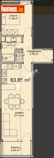 Двустаен, 75m² - Кв. Владиславово, Варна - Апартамент за продажба - МИРЕЛА - 120748804