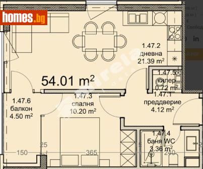 Двустаен, 63m² - Апартамент за продажба - 120748820