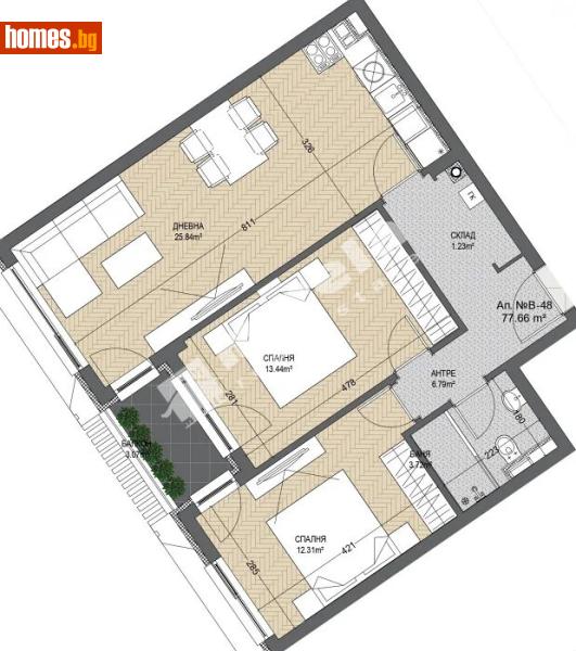 Тристаен, 95m² - Кв. Манастирски Ливади, София - Апартамент за продажба - МИРЕЛА - 120748865