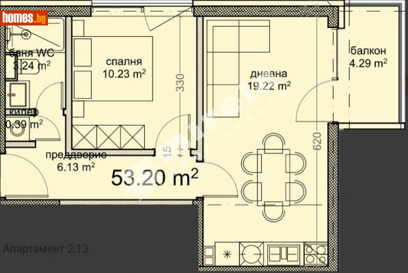 Двустаен, 63m² - Кв. Владиславово, Варна - Апартамент за продажба - МИРЕЛА - 120748878