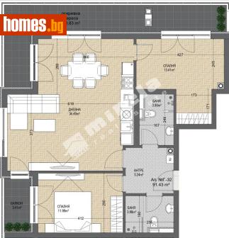 Тристаен, 112m² - Апартамент за продажба - 120748886