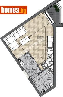 Едностаен, 42m² - Апартамент за продажба - 120748888