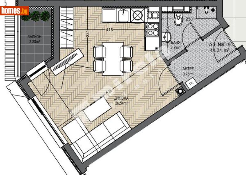 Едностаен, 54m² - Кв. Манастирски Ливади, София - Апартамент за продажба - МИРЕЛА - 120748892