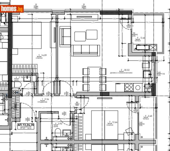 Тристаен, 102m² - Кв. Малинова Долина, София - Апартамент за продажба - К - КОНСУЛТ  - 120749730
