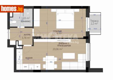 Двустаен, 62m² - Апартамент за продажба - 120765754