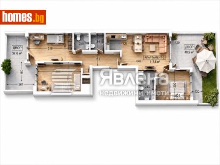 Тристаен, 116m² - Апартамент за продажба - 120765906
