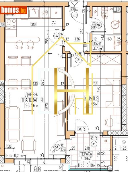 Двустаен, 69m² - Кв. Остромила, Пловдив - Апартамент за продажба - Deluxe Homes - 120766495