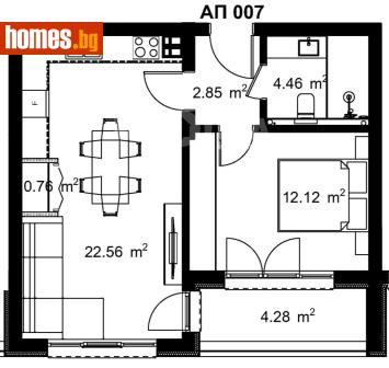 Двустаен, 64m² - Апартамент за продажба - 120785538