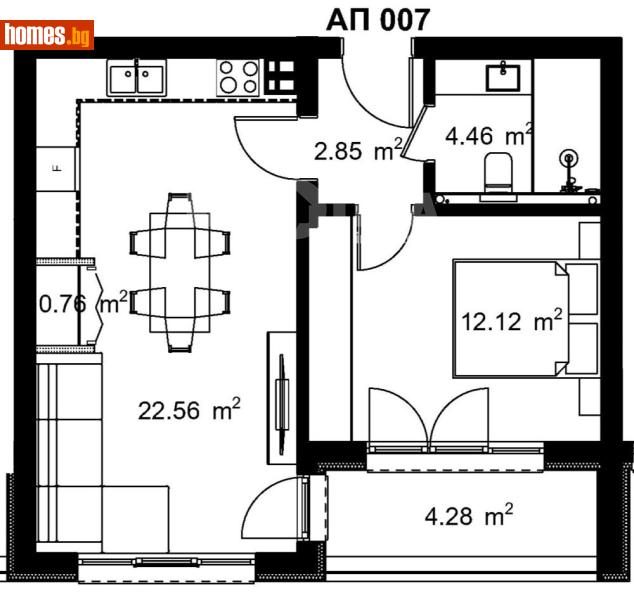 Двустаен, 64m² - К.к.Св.Константин и Елена, Варна - Апартамент за продажба - ИМОТЕКА АД - 120785538