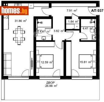 Тристаен, 109m² - Апартамент за продажба - 120785551