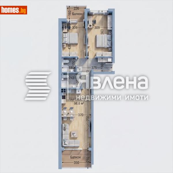 Тристаен, 117m² - Кв. Манастирски Ливади, София - Апартамент за продажба - ЯВЛЕНА - 120785623