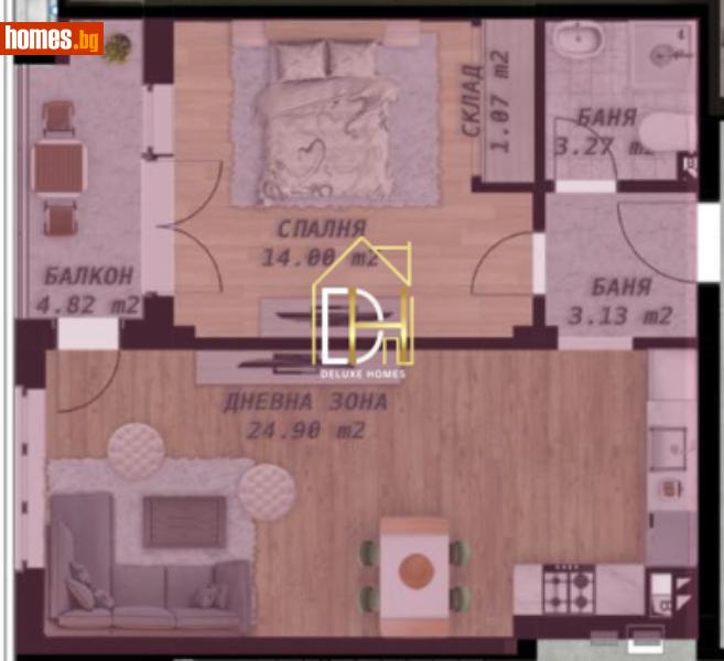 Двустаен, 68m² - Кв. Беломорски, Пловдив - Апартамент за продажба - Deluxe Homes - 120786001
