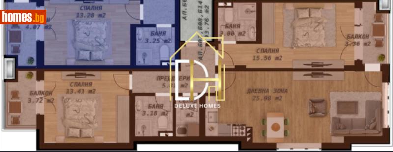 Тристаен, 107m² - Кв. Беломорски, Пловдив - Апартамент за продажба - Deluxe Homes - 120786003