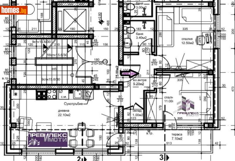 Тристаен, 91m² - Кв. Прослав, Пловдив - Апартамент за продажба - Превилекс имоти ЕООД - 120788184