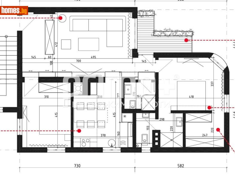 Тристаен, 109m² -  Център, София - Апартамент за продажба - Примо Плюс - 120789196