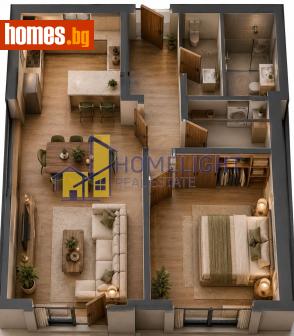 Двустаен, 58m² - Апартамент за продажба - 120800569