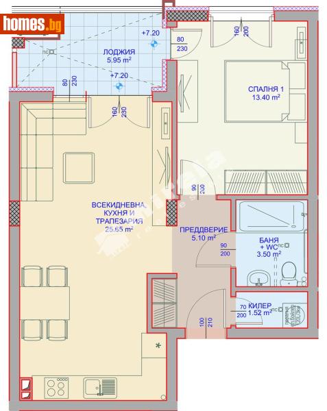 Двустаен, 98m² - Кв. Аспарухово, Варна - Апартамент за продажба - МИРЕЛА - 120814692