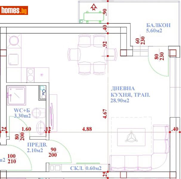 Едностаен, 56m² - Гр.Созопол, Созопол - Апартамент за продажба - МИРЕЛА - 120814693
