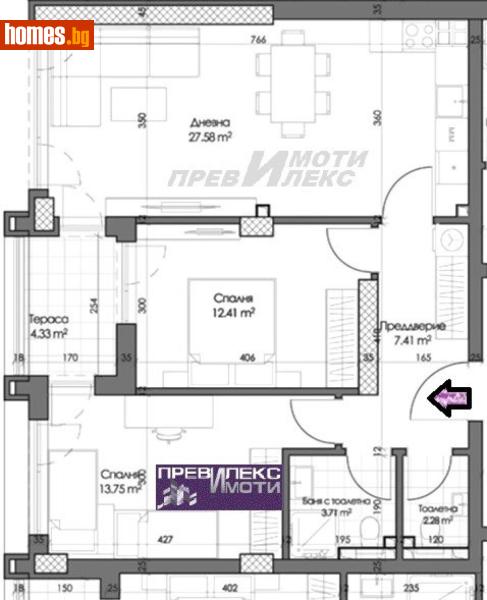 Тристаен, 99m² - Жк. Гагарин, Пловдив - Апартамент за продажба - Превилекс имоти ЕООД - 120833573