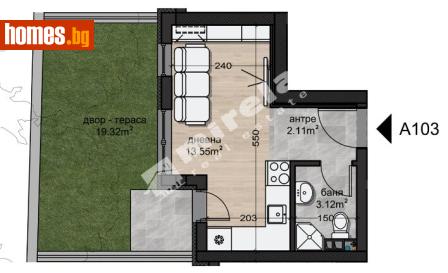 Едностаен, 27m² - Апартамент за продажба - 120841473