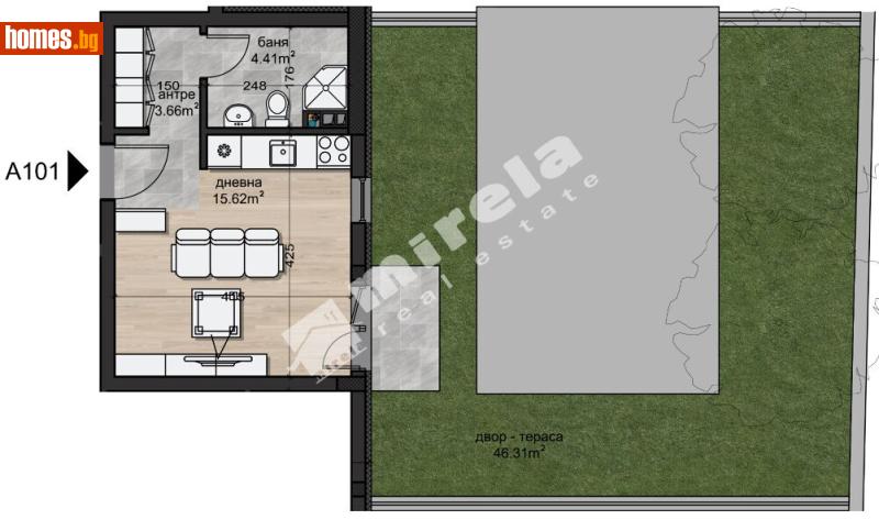 Едностаен, 35m² - Жк. Надежда 2, София - Апартамент за продажба - МИРЕЛА - 120841482