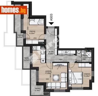 Тристаен, 96m² - Апартамент за продажба - 120841486
